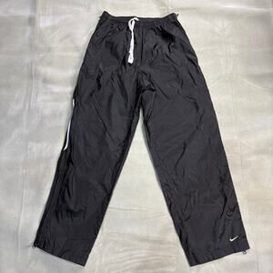 Nike Tear Away Track Pants Mens L Black Full Zip Side Snap Basketball Warm Up